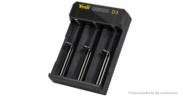 Yonii D3 3-Slot Smart Li-ion Battery Charger