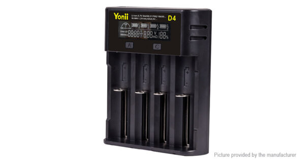 Yonii D4 4-Slot Smart Battery Charger