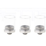 22mm Large Size Glass + Stainless Steel Hybrid 510 Drip Tip (5-Pack)