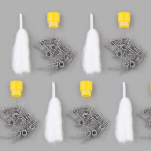 AOLVAPE Kanthal A1 Fused Clapton Wire + 510 Drip Tip + Cotton Wick Set (5-Pack)