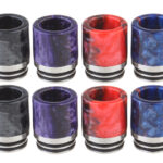 Authentic Clrane Epoxy Resin + Stainless Steel Hybrid 810 Drip Tip Set (8 Pieces)