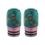 Authentic Shield Cig Epoxy Resin + Stainless Steel Hybrid 510 Drip Tip (2-Pack)
