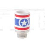 Captain America Style Ceramic + Stainless Steel Hybrid 510 Drip Tip