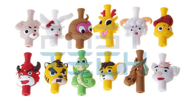 Chinese Zodiac Animal Style Silicone 510 Drip Tip (12 Pieces)