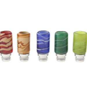 Colored Glass + Stainless Steel Hybrid 510 Drip Tip (7 Pieces)