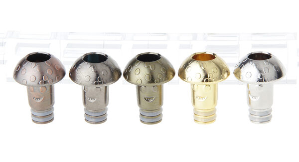 Mushroom Style Electroplate Plastic 510 Drip Tip (5 Pieces)