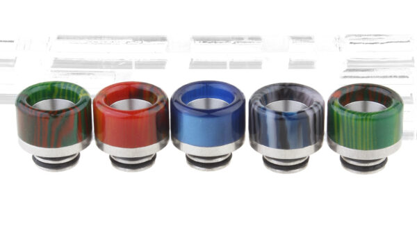 Resin + Stainless Steel Hybrid 510 Drip Tip (5 Pieces)