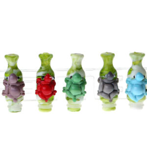 Tortoise Style Handcrafted Glass 510 Drip Tips (7-Pack)