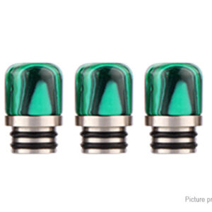 Turquoise + Stainless Steel Hybrid 510 Drip Tip (5-Pack)