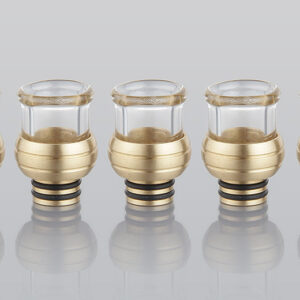 Brass + Glass Hybrid 510 Drip Tip (5-Pack)