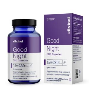Elixinol CBD Good Night Capsules + Melatonin