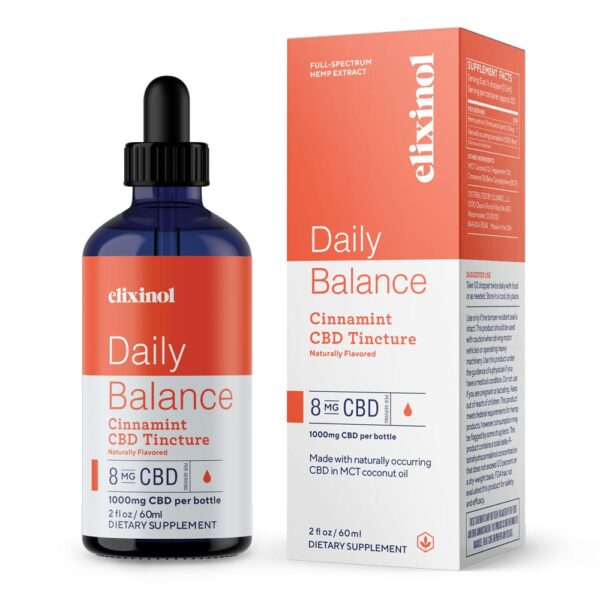 Elixinol CBD Hemp Oil Drops Daily Balance - Cinnamint 1000mg