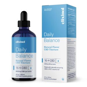 Elixinol CBD Hemp Oil Drops Daily Balance - Natural 4000mg