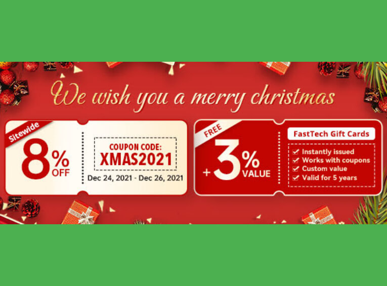 FastTech 2021 Christmas 8 off Site-wide Sale-Max-Quality image