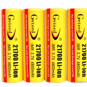 Geteed IMR 21700 3.7V 4800mAh Rechargeable Li-ion Batteries (4-Pack)