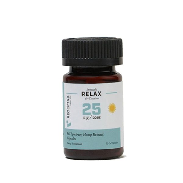 Receptra Naturals Seriously Relax 25 CBD Gel Capsules - 25mg 30