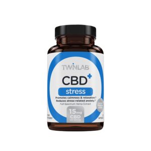 Twinlab CBD+ Stress Capsules 15mg 30 Count