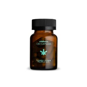 Wildflower CBD Capsules with Curcumin & Ginseng 20mg 30 Count