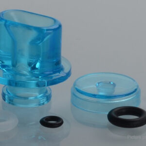 DEV Whistle V3 Styled PMMA Drip Tip + Button + Small Button for dotMod dotAIO (Blue)