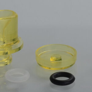 DEV Whistle V3 Styled PMMA Drip Tip + Button + Small Button for dotMod dotAIO (Lemon Yellow)