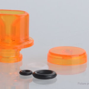 DEV Whistle V3 Styled PMMA Drip Tip + Button + Small Button for dotMod dotAIO (Orange)