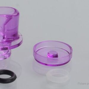 DEV Whistle V3 Styled PMMA Drip Tip + Button + Small Button for dotMod dotAIO (Purple)