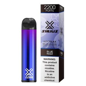 VaporLAX Sirius Blue Razz Disposable Vape Pen