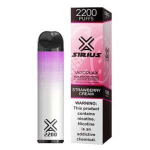 VaporLAX Sirius Strawberry Cream Disposable Vape Pen