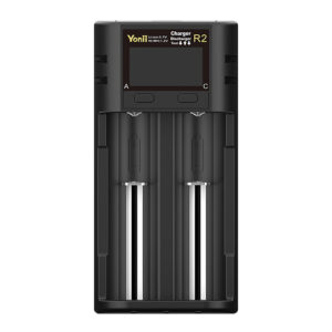 Yonii R2 2-Slot Smart Li-ion/IMR/INR/ICR/Ni-MH/Ni-Cd Battery Charger