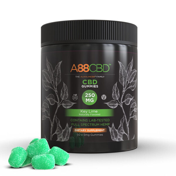 A88CBD Vegan CBD Gummies - Key Lime 250mg