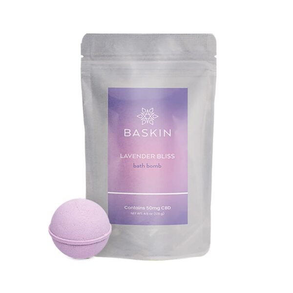 BASKiN CBD Bath Bomb Lavender Bliss 50mg