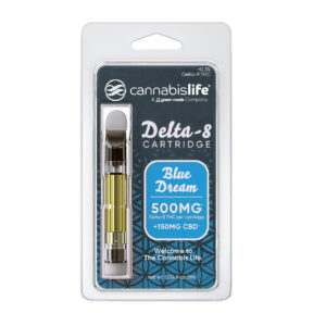 Cannabis Life Delta 8 + CBD Vape Cartridge - Blue Dream 650mg