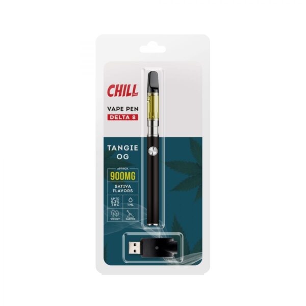 Chill Plus Delta 8 Disposable Vape Pen - Tangie OG 900mg