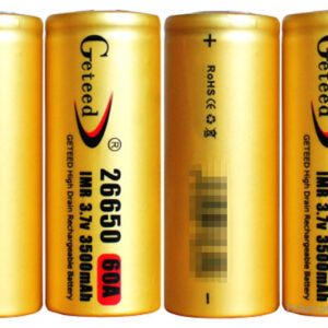 Geteed IMR 26650 3.7V 3500mAh Rechargeable Li-ion Batteries (4-Pack)