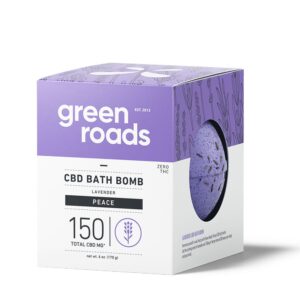 Green Roads Large CBD Bath Bomb - Peace (Lavender) 150mg