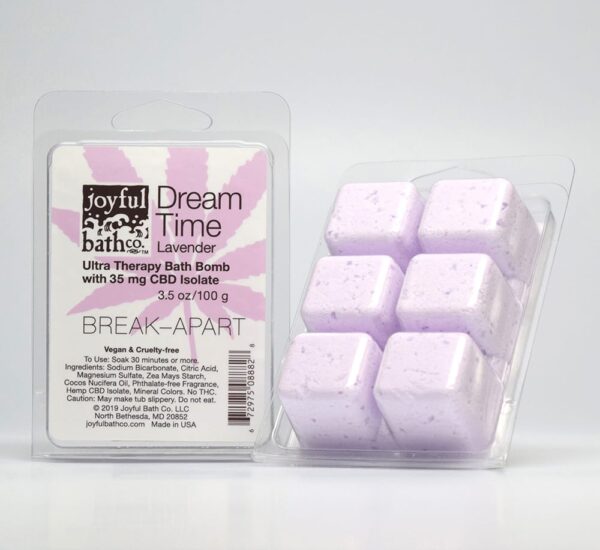 Joyful Bath Co Dream Time - Lavender CBD Bath Bomb Break-Apart