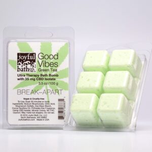 Joyful Bath Co Good Vibes - Green Tea CBD Bath Bomb Break-Apart