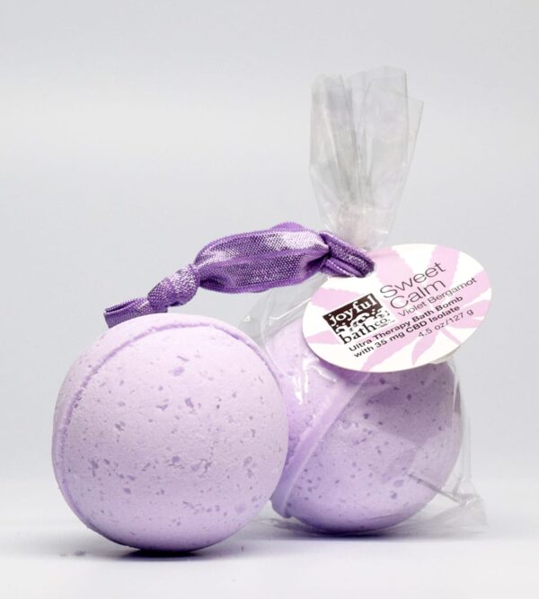 Joyful Bath Co Sweet Calm - Violet Bergamot CBD Bath Bomb