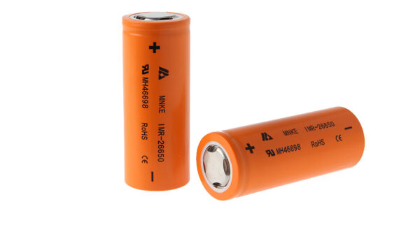 MNKE IMR 26650 3.7V 4000mAh Rechargeable Li-Ion Battery (2-Pack)