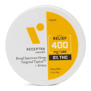 Receptra Naturals Serious Relief CBD + Arnica Hemp Balm 400mg 1.25oz Zero THC