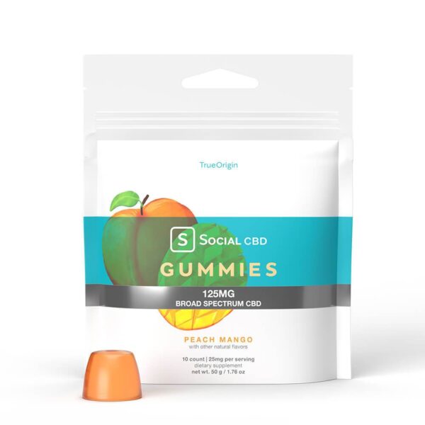 Social CBD Gummies - Peach Mango 10