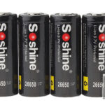 Soshine 26650 3.7V "5500mAh" Rechargeable Li-ion Batteries (4-Pack)