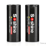 Soshine INR 26650 3.7V "5500mAh" Rechargeable Li-ion Battery (2-Pack)