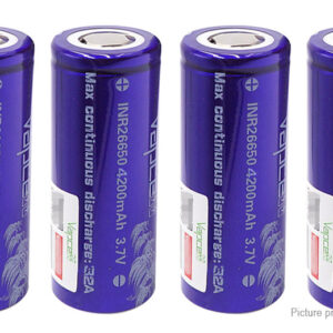 Vapcell 26650 3.7V 4200mAh Rechargeable Li-ion Battery (4-Pack)