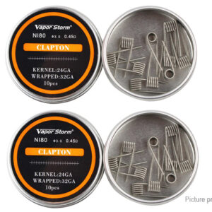 Vapor Storm Ni80 Clapton Pre-Coiled Wires (2-Pack)