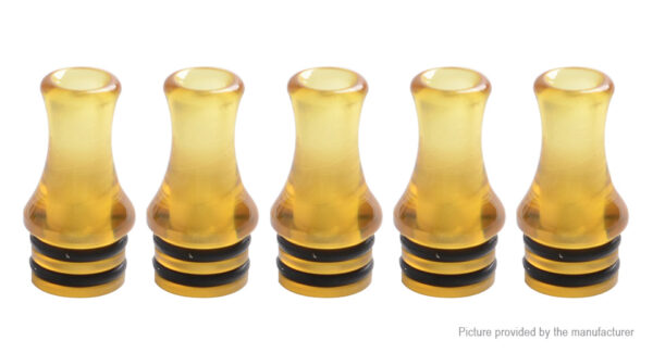 WAVE Styled MTL PEI 510 Drip Tip (Yellow 5-Pack)