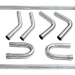 US Stock 8PCS 2.5" Exhaust Tube Pipe Straight & 180 Degree U-Bend Kit Steel Universal