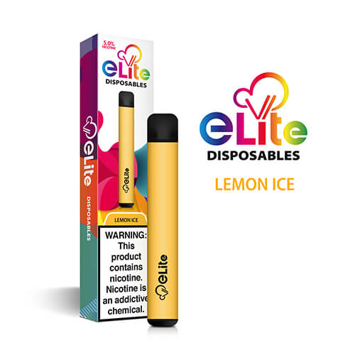 Elite Disposables - Disposable Vape Pen - Lemon Ice - Single / 50mg