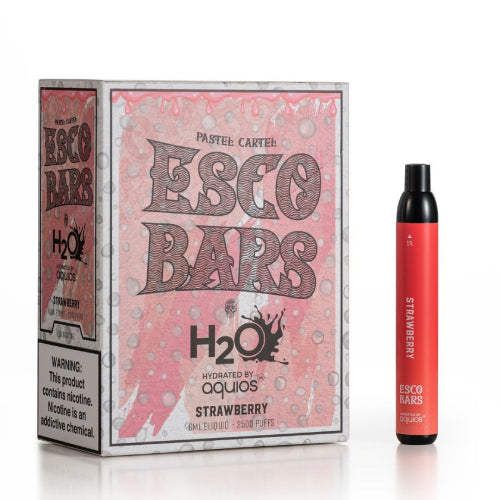 Esco Bars H20 2500 - Disposable Vape Device - Strawberry - Single (6ml) / 50mg