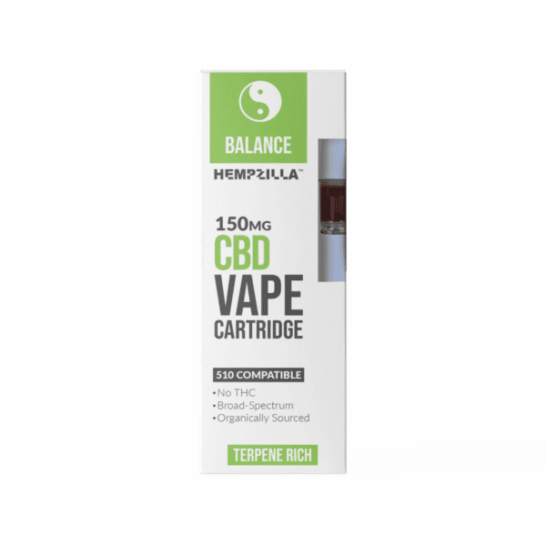 Hempzilla CBD Vape Cartridge - Balance 150mg and 300mg - Vape Habitat